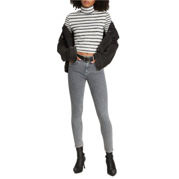 Rag & Bone Cate Mid Rise Ankle Skinny Jeans Colby Gray Size 26 Revolve $255 - Picture 4 of 16